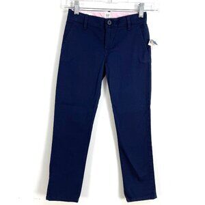 Gap Kids Girls 6 Regular Skinny Chino Stretch Navy Pants School Uniform Preppy